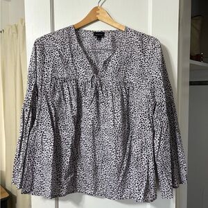 Who What Wear Leopard Print Women's Top